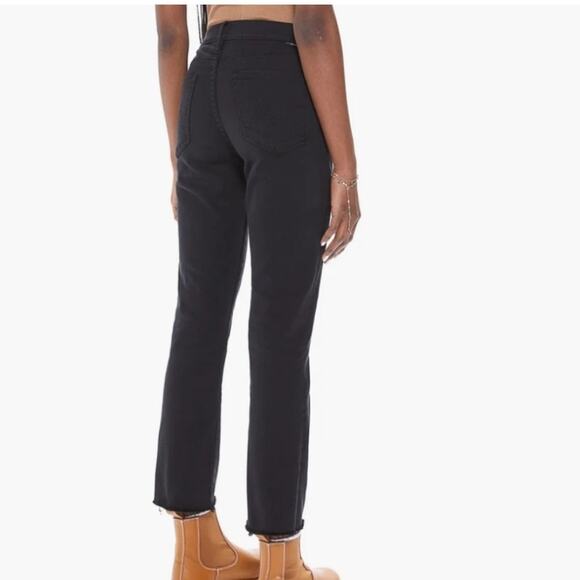 MOTHER The Rascal Ankle Step Fray Black Jeans Sz 30 - Picture 2 of 12